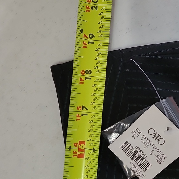 NWT Cato women's Contemporary Lower Rise, Slimmer Thigh striped pants size 16 - Picture 5 of 9